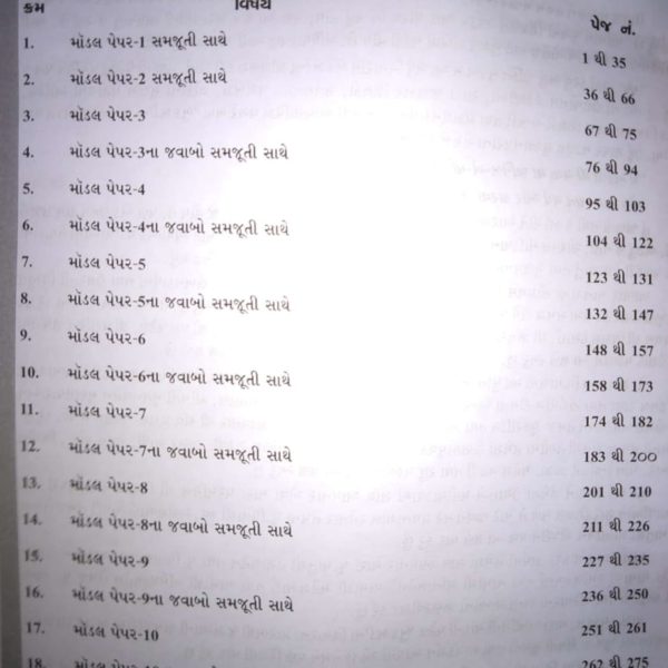 બુક બર્ડ પબ્લીકેશન ની બિનસચિવાલય ક્લાર્ક મોડેલ પેપર બુક 2 IMG 20190729 WA0048