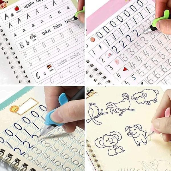 Sank Magic Practice Copybook, Number Tracing Book for Preschoolers with Pen, Magic Calligraphy Copybook Set Practical Reusable Writing Tool Simple Hand Lettering 6 IMG 20230724 233921